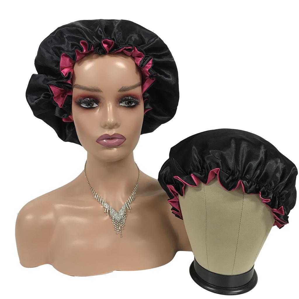 Custom Silk Sleeping Bonnets Double Layer Reversible Hair Bonnet for Men