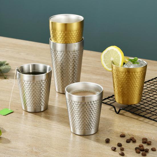 175 мл/300 мл пивная чашка, износостойкая, устойчивая к разрушению кружка для напитков из нержавеющей стали с двойными стенками для баров