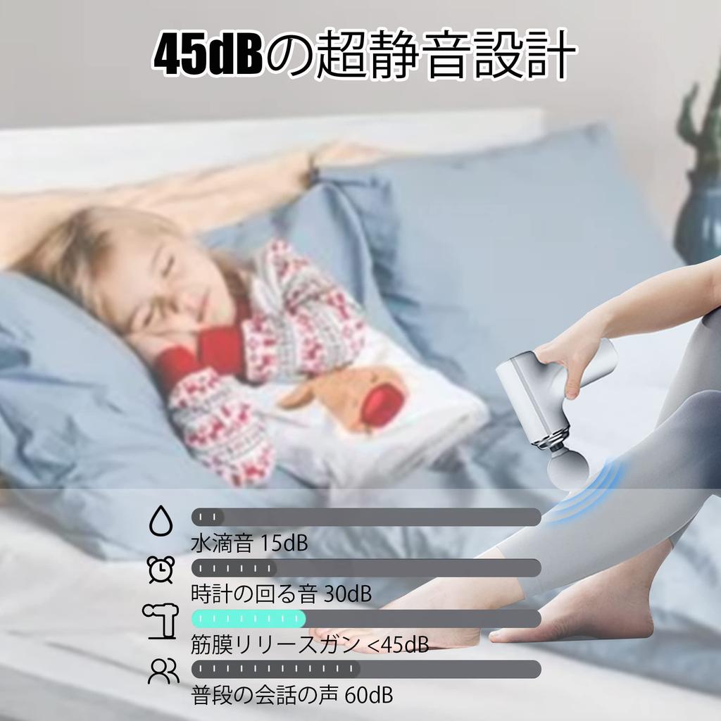 Инструмент для миофасциального расслабления GEEGVV с 6 мощными вибрациями 4 портативных мини-релиза 2400 мАч перезаряжаемый до 4500 вибраций на 15 кг