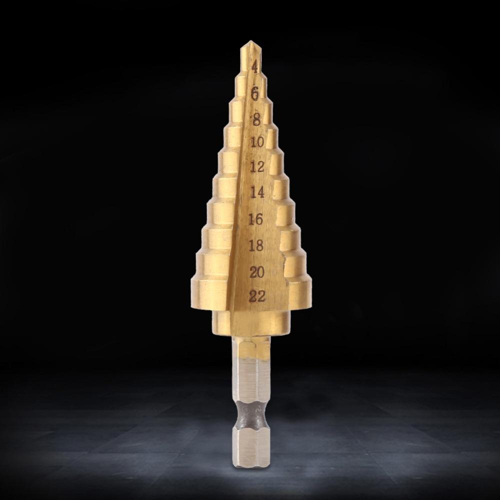 Hex Shank Hole Cutter High Speed Steel Step Drill Bit Set Durable Step Drill Bit Wood