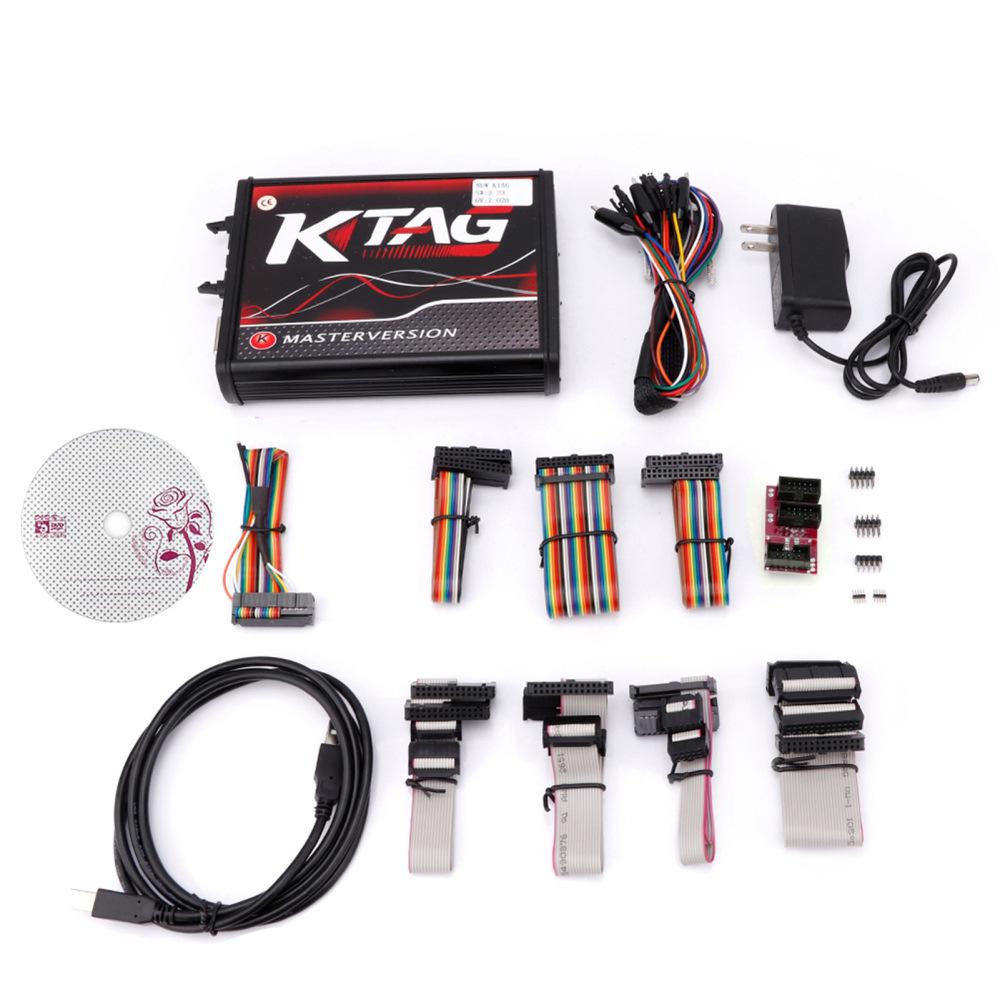 KTAG ECU Programmer V7.020/2.25, Red PCB, 4 LED, Networkable, Unlimited Usage