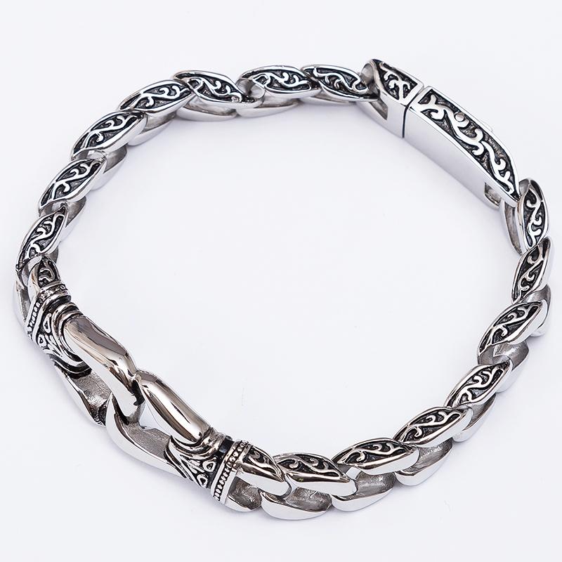 Винтажный мужской браслет из нержавеющей стали с подвеской для мужчин, тотемная цепочка, мужские браслеты, браслеты на руку, ювелирные изделия в стиле викингов, манненская повязка на руку