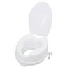 Raised Toilet Seat with Lid 300 Lbs Heavy Duty Elevated Toilet Seat with Tightening Clamps Raised