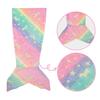 Mermaid Tail Blanket Wear Resistant Friendly To Skin Breathable Luminous Design Plush Flannel Fleece Blanket Toddler Mermaid Toy