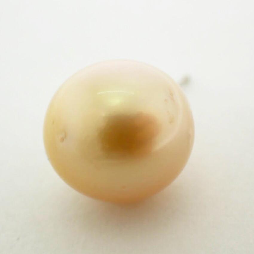 [Новый] Pt900 Белый жемчуг Южных морей (кремовый тип) серьги/g440-32