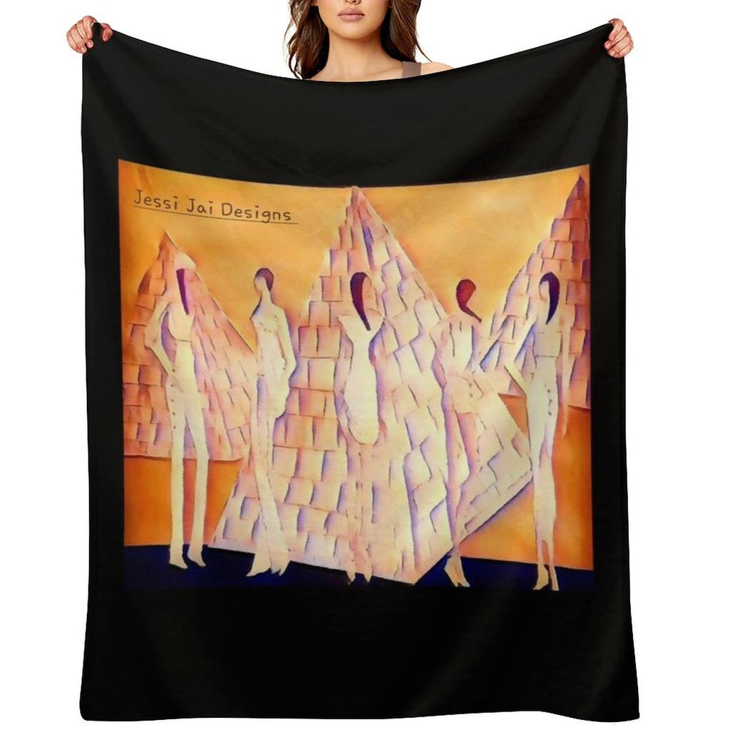 Pyramids of Beauty Throw Blanket For Sofa Thin Flannel Decoratives Polar Blankets