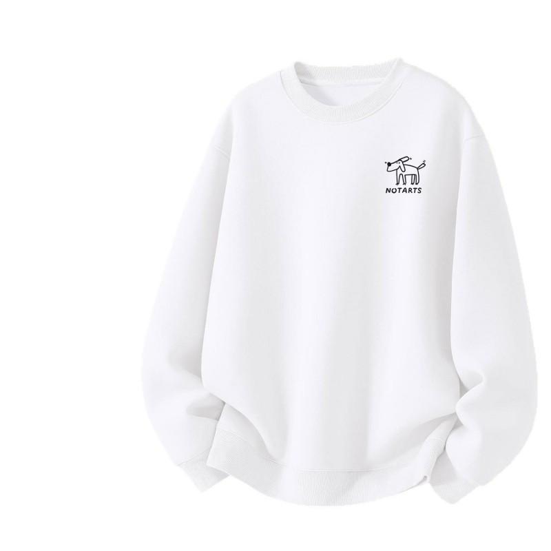 Unisex Oversized Crewneck Sweatshirt Winter Warm Fleece Lined Casual Pullover Men Women