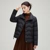 МОДНОЕ короткое стоячее пальто с воротником, теплое, 90% белого утиного пуха, женское, зима 2024, новое модное свободное пальто средней и толстой толщины Одежда