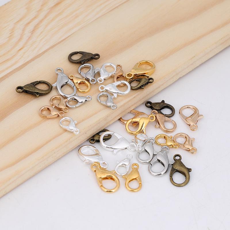 Застежка-карабин из сплава для самодельных ожерелий, браслетов, брелоков и аксессуаров для багажа