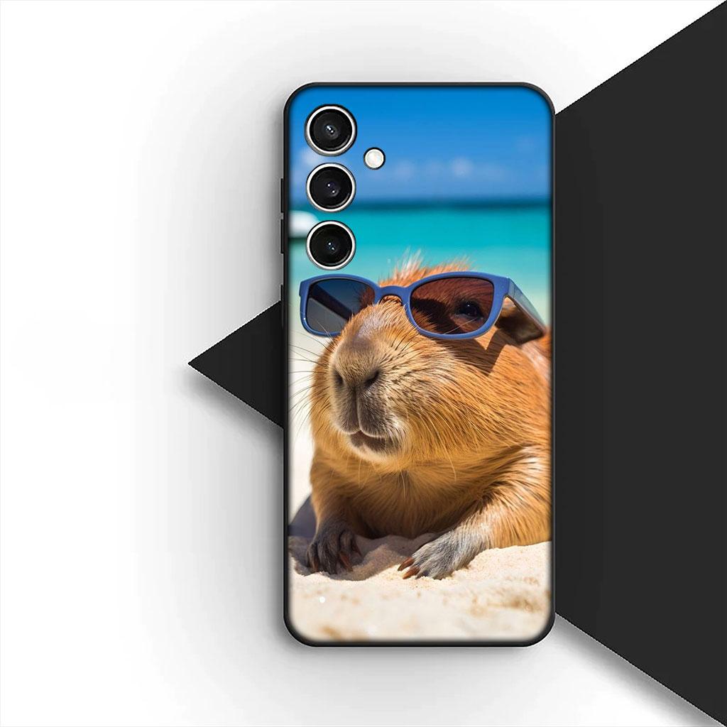 Чехол для телефона для Motorola Moto G86 G57 E14 E15 G14 G34 G35 G84 G24 A54 G15 Power E22 Корпус Мягкий чехол Милая капибара