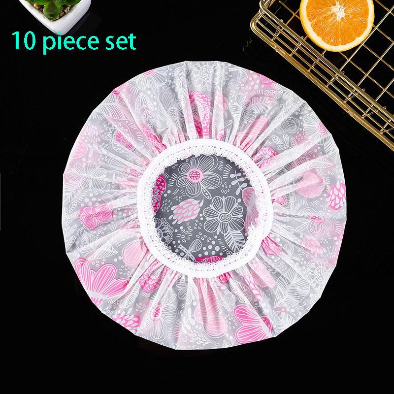 5-10PCS Thick Shower Cap For Women Waterproof Shower Cute Home Use Anti Oil Fume Foam Bath Children's Shower Cap And Head Cover