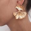 Bohemian Geometric Gold Color Ginkgo Biloba Leaf Shape Drop Earrings for Women Statement Ear Jewelry Accessories Punk