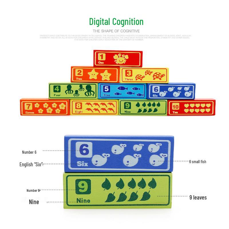 Детская игра на распознавание цветов, деревянная игра в Дженгу со складыванием мрамора