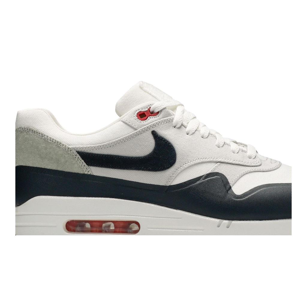 Nike Air Max 1 SP 'Patch' (Unisex) White / Obsidian / Red Running Shoes 704901 146