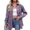 Autumn Winter Women's Casual Fashion Spicy Girl Loose Plaid Shirt for Women
