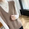 Женский кашемировый жилет Qinghe Cashmere 30% кашемир 70% шерсть осенне-зимний кашемировый жилет мягкий и теплый