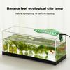 Aquarium Light LED Fish Tank Clip Lamp USB Powered Banana Leaf Algae Lamp Energy-Saving Waterproof Fish Lighting for Turtle Fish Tanks