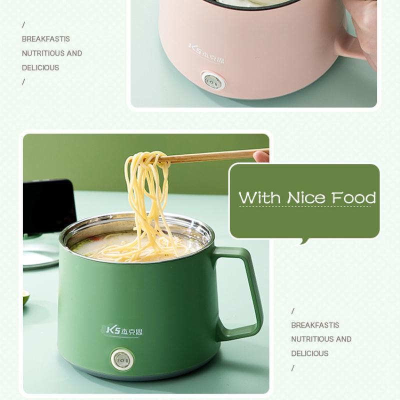 Multifunction Cooking Machine Non-stick Pan Electric Rice Cooker Stainless Steel Cook Pot Household Dormitory Hot Pot 1-2 People