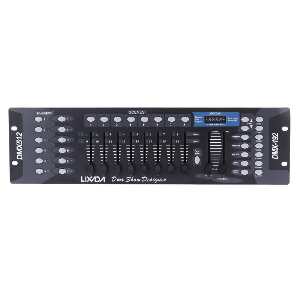 Lixada 192-канальный контроллер DMX512, консоль для сценического освещения, вечерние, DJ, дискотека, операторское оборудование