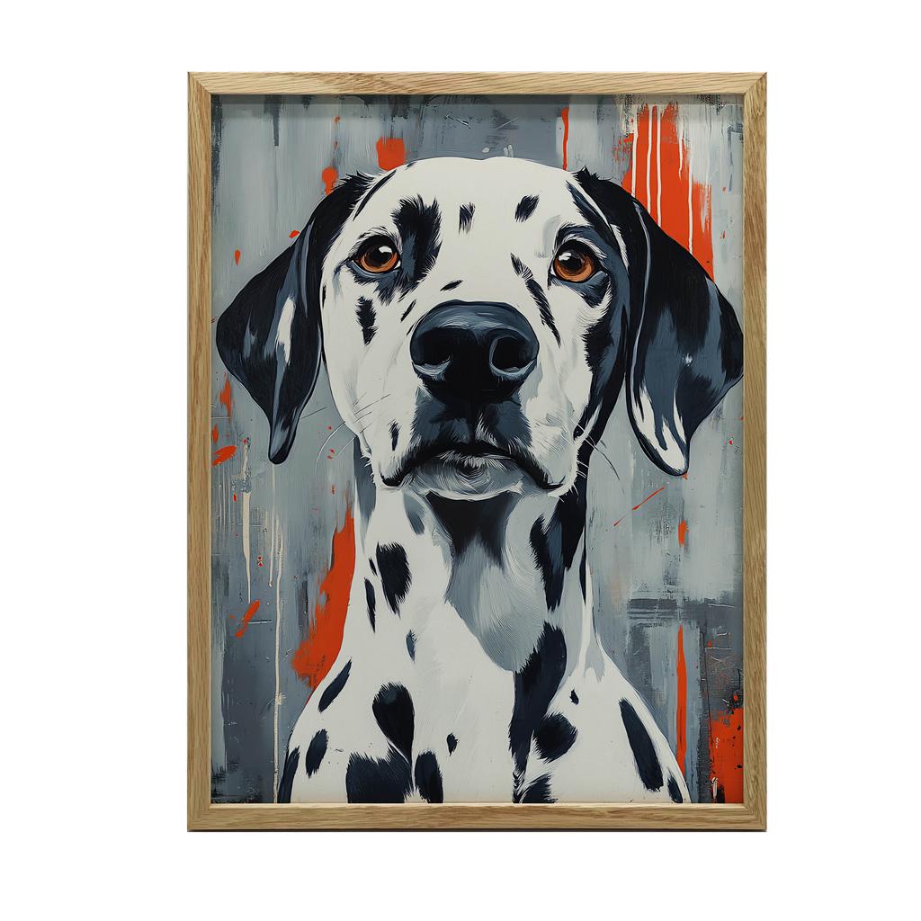 Plakat Dalmatyńczyk W Abstrakcyjnym Stylu Plakat Dalmatyńczyk W Abstrakcyjnym Stylu, 30X40 Cm, Bez Ramy, Płótno Premium Na Blejtramie
