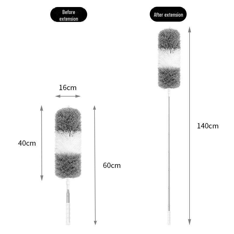 Раздвижная микрофибровая щетка для уборки пыли и пыли для дома