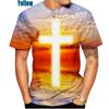 Summer Fashion 3D T-shirt Jesus Print Faith Love Hope Men Casual T Shirt Short Sleeve Plus Size Shirt