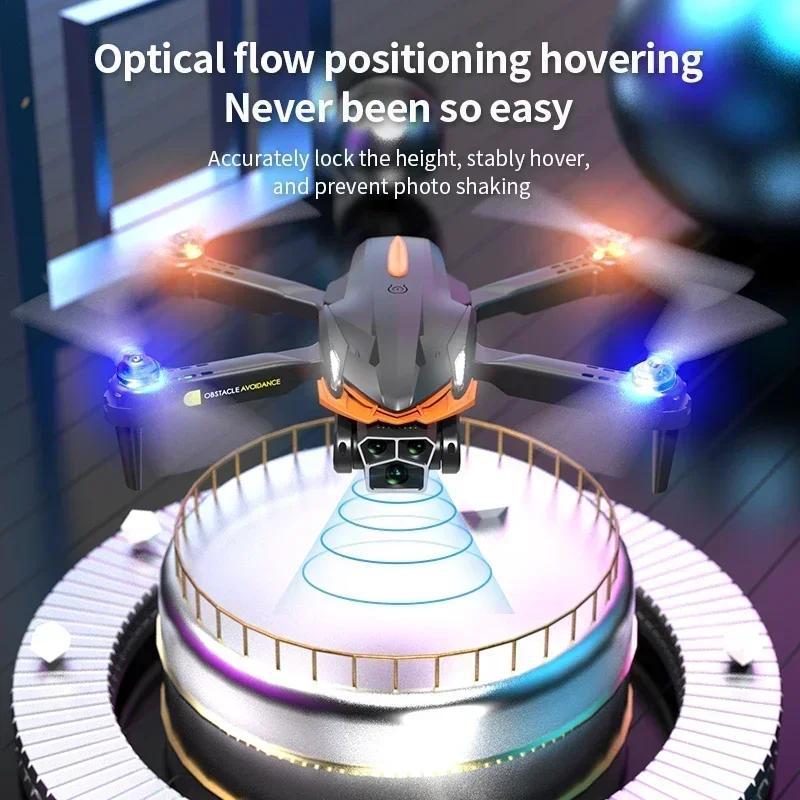 New AE4 Pro Drone Foldable Colorful lights 8K Professinal Triple HD Camera Optical Flow Positioning Avoidance Drone