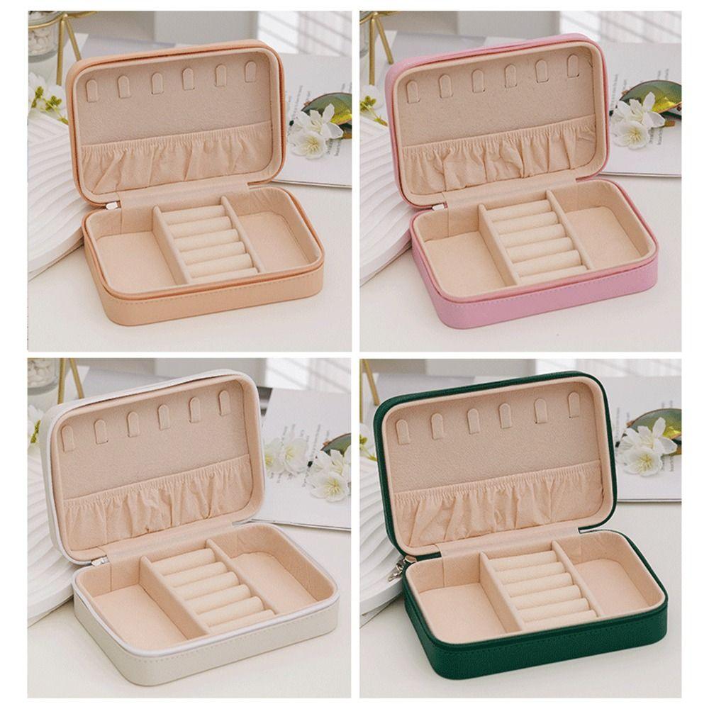Dustproof Trinkets Storage Organizer Large Capacity Jewelry Storage Case  Travel