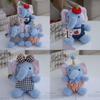 Cute Elephant Plush Toy Keychain With Patterned Scarf For Kids