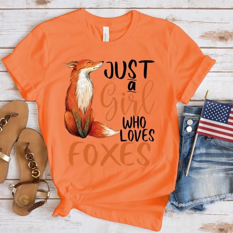 Foxes Printed Kids Adult T-shirt Summer Women's and Men's Casual Outdoor Girl and Boy Short Sleeve Tees Top Loose Pullover