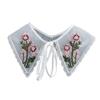 Embroidered False Collar for Women Teens Girls Elegant Detachable Faux Collar Blouse Collar Fashion Clothing Accessories