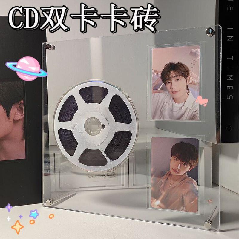Прозрачная фоторамка для CD с фото айдола Акриловая подставка для фотоальбома Защитный альбом для фотографий Держатель для постеров Чехол для хранения CD