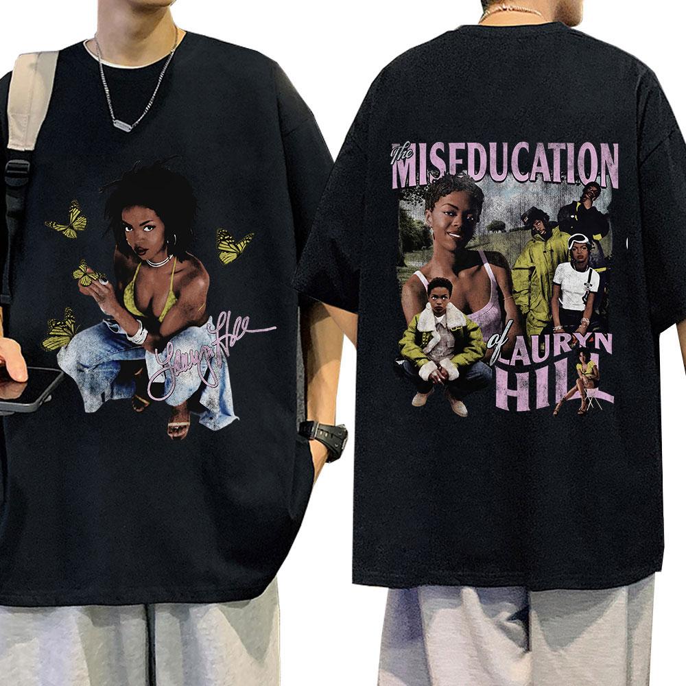Lauryn Hill Music Album Graphic T-Shirt Men's Women's Vintage Casual Short Sleeve T Shirt Fashion Hip Hop T Shirts Streetwear