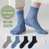 5 Pairs of Men's Summer Thin 7A Antibacterial and Deodorant Mesh Cool Breathable Boneless Socks