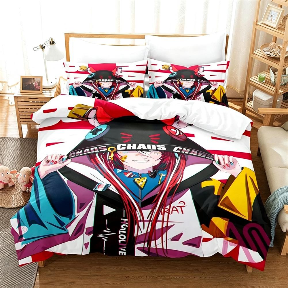 Hololive Hakos Baelz Bedding Set 2/3PCS Virtual Youtuber Duvet Cover Set For Fans Gift Bedroom Home Decor All Sizes