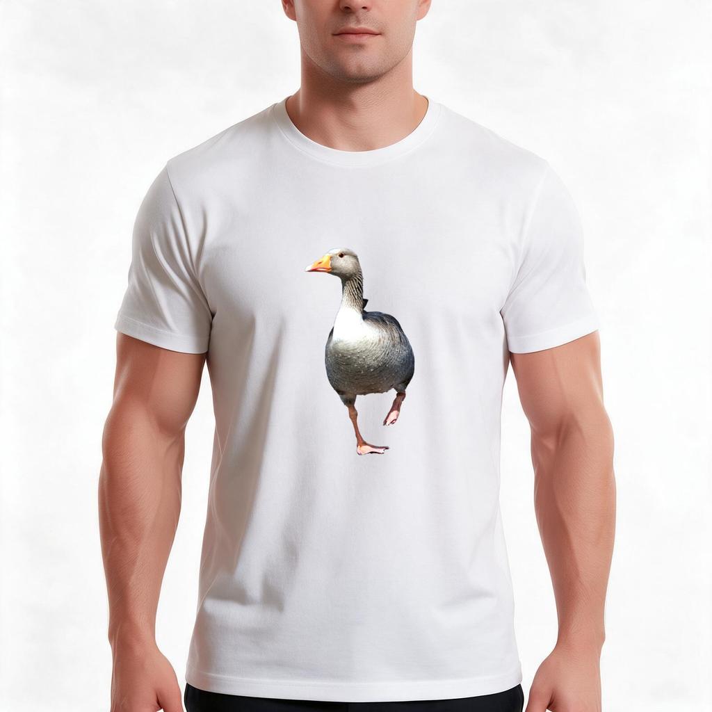 Goose On The Loose Tshirt Summer Casual Cotton Tee Oversized Streetwear Tops Vintage Graphic Print Loose Fit Short Sleeve