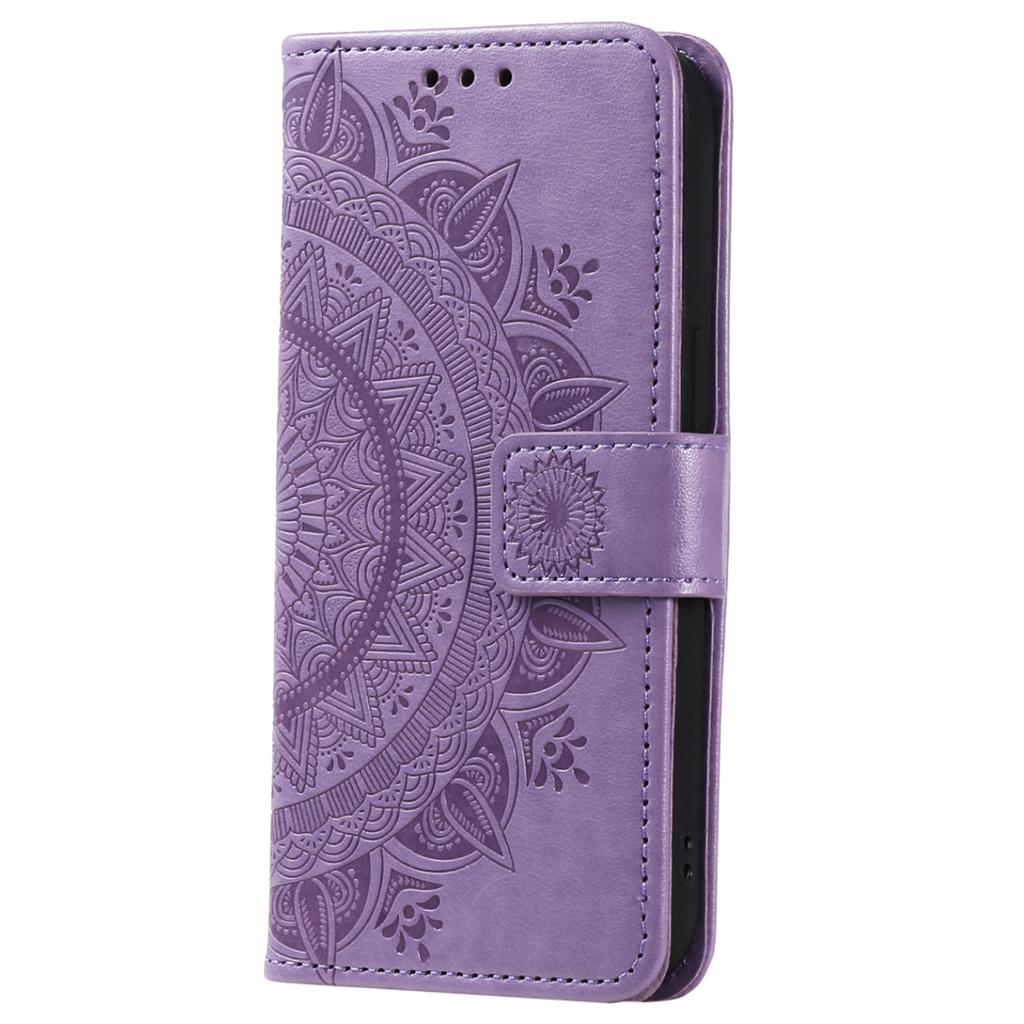 For Motorola Moto E14 4G/G04 4G/G04s 4G/G24 4G Case PU Leather Mandala Pattern Wallet Flip Cover