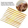 Aluminum Crochet Needles Gold Knitting Needles New Double End Crochet Hooks  DIY Sewing Accessories