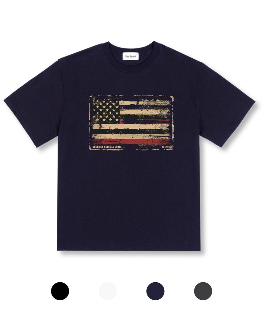 UNION GARMENTS Американское наследие Свободная футболка с коротким рукавом 4 цвета