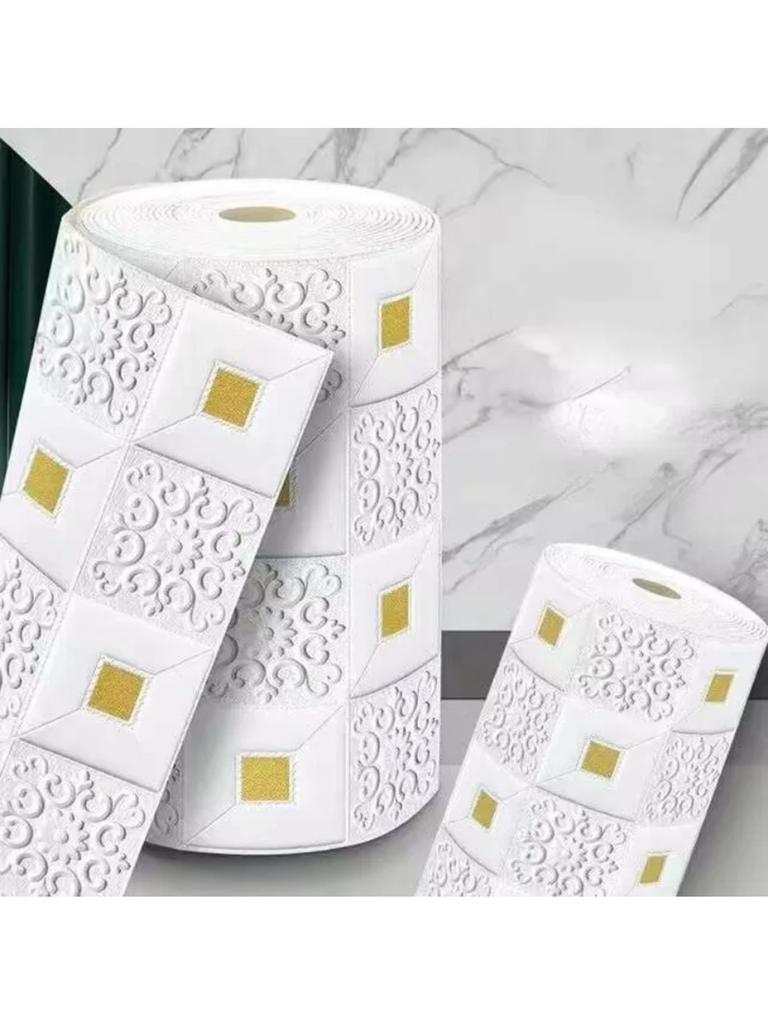 70cm*2m 3D Stereo Wall Stickers Self-adhesive Ceiling Decorative Stickers Living Room Bedroom TV Background Waterproof Wallpaper