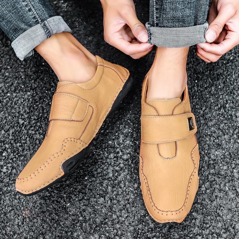 Fashion Hot Sale for Men Monk Shoes Slip On Mens Loafers Lightweight Leather Men Casual Shoes 2024 Classic Male Outdoor Walking Shoes