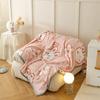 Мультяшный кролик, цветочный романтический узор с сердечками, одеяло, мягкое, легкое, теплое, уютное, плюшевое одеяло для постельного белья, дивана, подарка