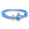 Nautical Men Anchor Bracelet Handmade Adjustable Surfering Rope Braslet Unfading 3mm Thin String Braclet Homme