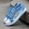 Fashion 2024 Summer Women's Sneakers Casual Mesh Canvas Shoes Breathable Walking Hollow Low Top Vulcanized Shoes Footwear Flat Tennis
