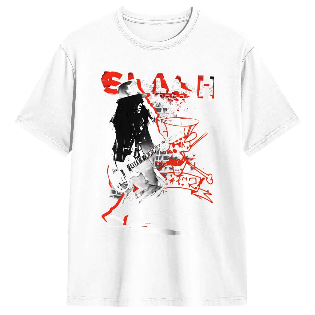 Unisexs Legendary guitarist Slash T Shirt Cotton Clothing Novelty Short Sleeve Round Collar Tees Summer TShirt