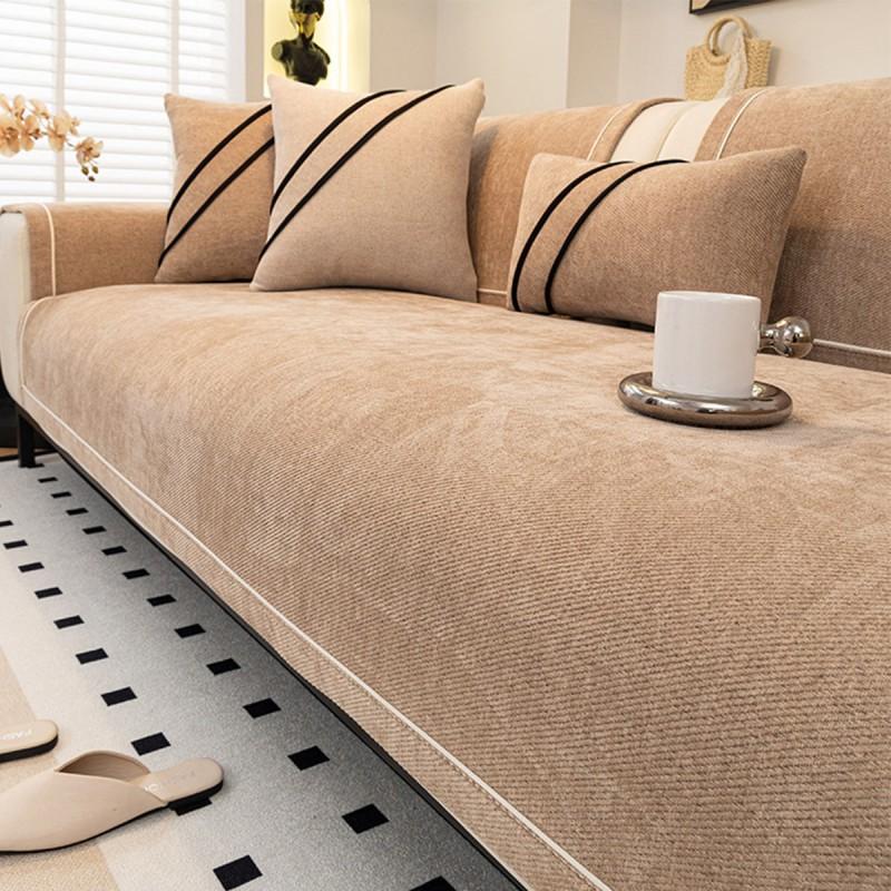 Small Fragrance Style Sofa Cushion All Season Universal Chenille Cover Non-Slip Seat Pad