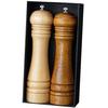 Cranely Pepper Mill, Set of 2 [Natural Wood Scent], Adjustable Coarseness, Large Capacity, Manual Mill for Pepper and Rock Salt, Instruction Manual In