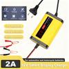 Зарядное устройство 12 В 2 А с умным цифровым дисплеем, улучшенное, для мотоциклов, автомобилей, свинцово-кислотных аккумуляторов, ремонт, стабилизация напряжения, защита