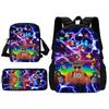 Novelty Cool Gorilla Tag Child School Backpack with Shoulder Bag Pencil Bags School Bags for Boys Girls Best Gift