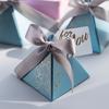 20/50 Pcs Triangular Pyramid Marble Candy Box Wedding Favors Gifts Boxes Bomboniere Party Supplies